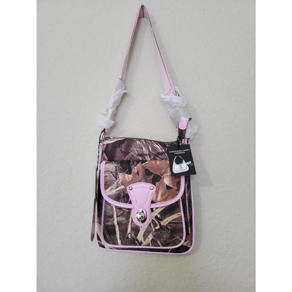 Conceal  Carry Crossbody bag with adjustable straps- Pink